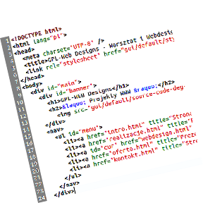 HTML source code